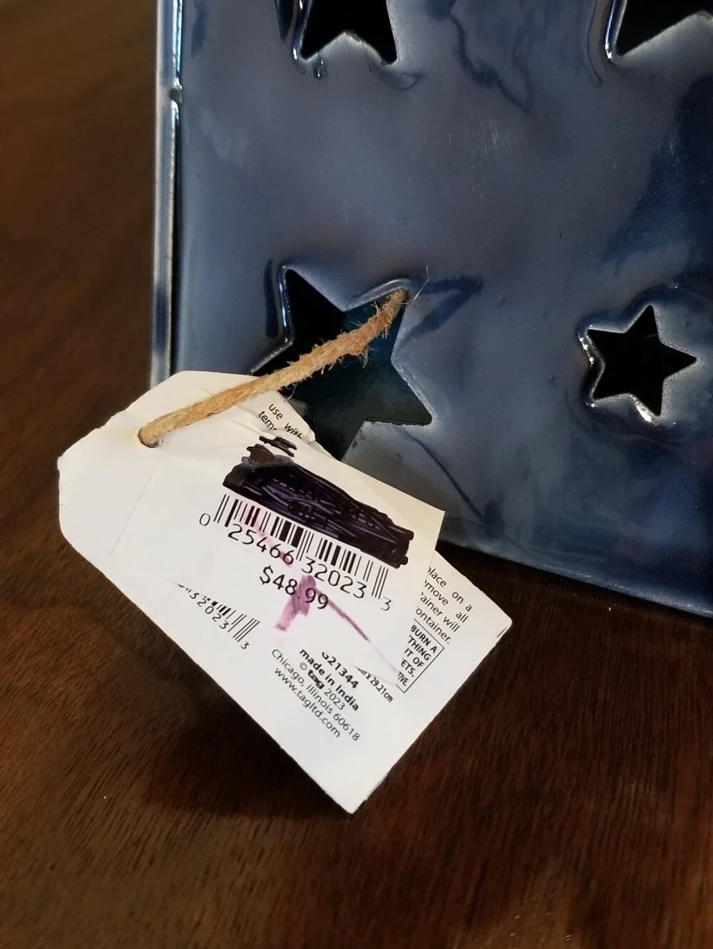 Enamel Star Tealight Candle Holder